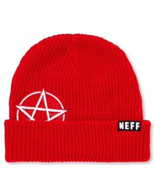 "Red Pentagram Cuff Beanie - Neff"