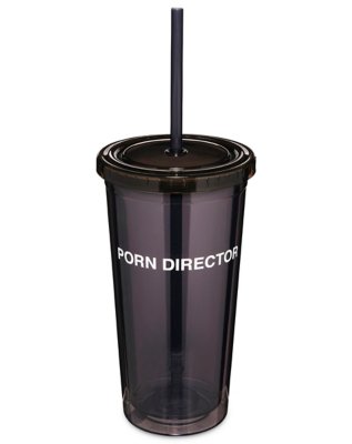 "Porn Director Cup with Straw - 20 oz."