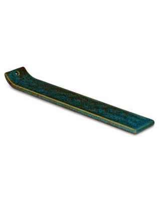 "Teal Reactive Flat Incense Burner"