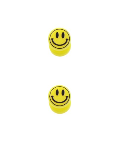 Smiley Face Fake Plugs - 18 Gauge