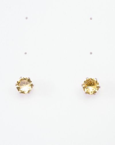 Citrine Semi-Precious November Birthstone Stud Earrings