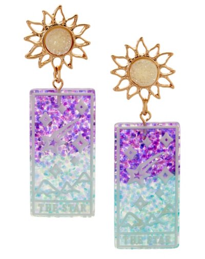 Flower Tarot The Star Dangle Earrings