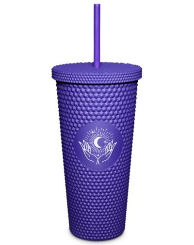 Textured Mystic Hand Cup with Straw - 24 oz.