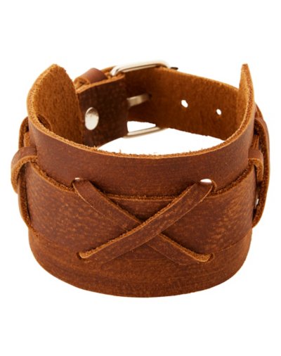 Brown Leather Cuff Bracelet