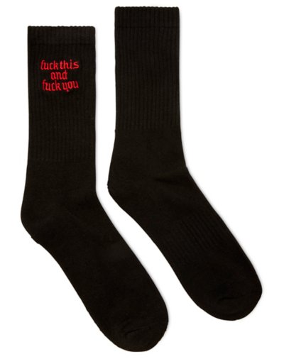 "F This and F You Crew Socks"