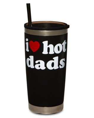 "I Heart Hot Dads Tumbler with Straw 16 oz. - Danny Duncan"