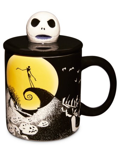 "Sculpted Jack Skellington Lid Coffee Mug 18 oz. - The Nightmare Before"