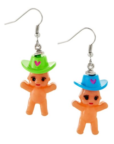 Babydoll Cowboy Hat Dangle Earrings