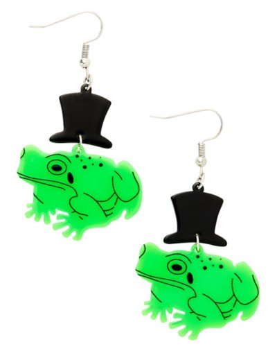 Fancy Frog Dangle Earrings