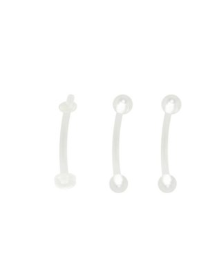 "Multi-Pack Clear Acrylic Eyebrow Retainers - 16 Gauge"