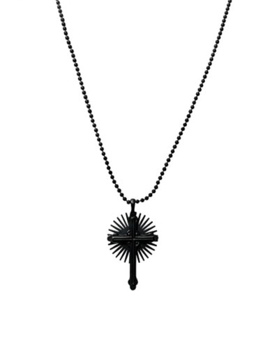 Spiky Cross Bead Necklace