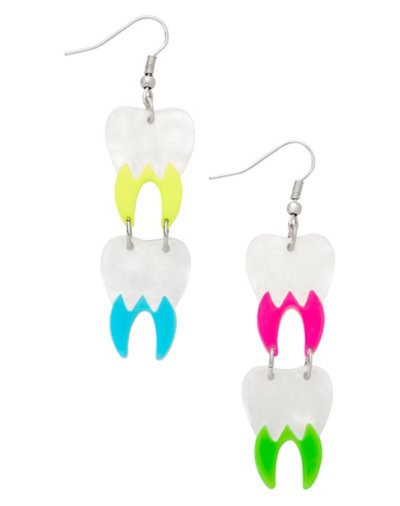 Multi-Pack Neon Drip Tooth Dangle Earrings