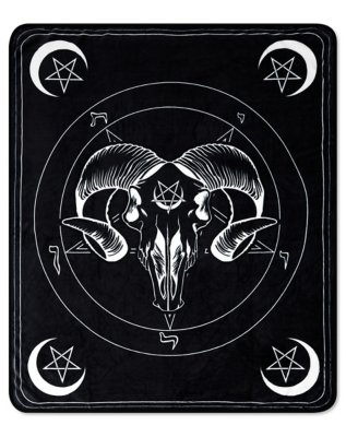 "Pentagram Baphomet Fleece Blanket"