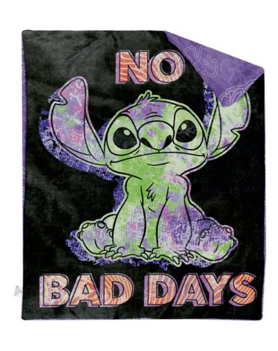 Stitch No Bad Days Fleece Blanket - Lilo &amp; Stitch