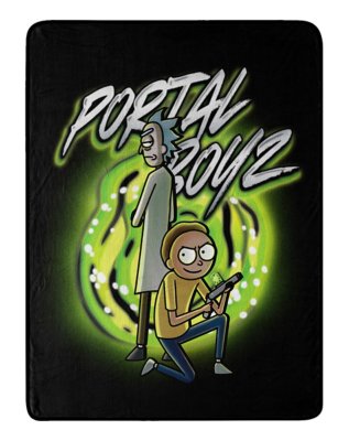 "Rick and Morty Portal Boyz Fleece Blanket"