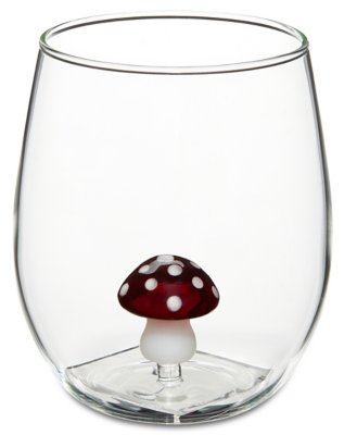 "Mushroom Stemless Wine Glass - 20 oz."