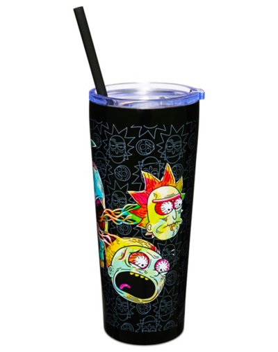 Rick and Morty Skull Eyes Cup with Straw- 22 oz.