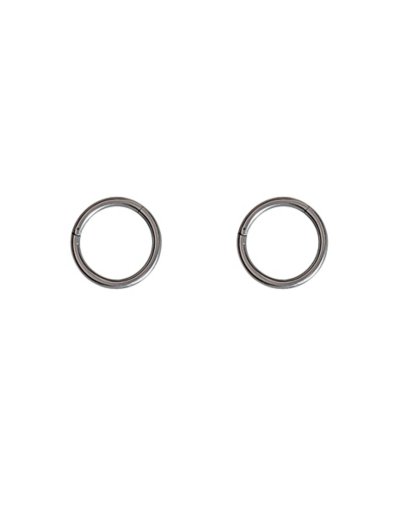 Gray Matte Seamless Hoop Earrings