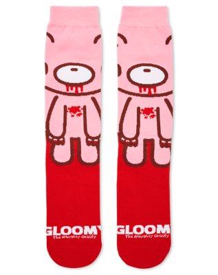 "Pink Gloomy Bear 360 Crew Socks"