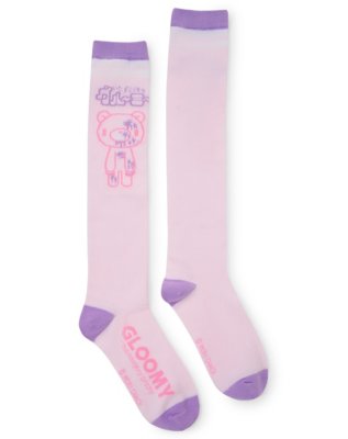 "Pink Gloomy Bear Knee High Socks"