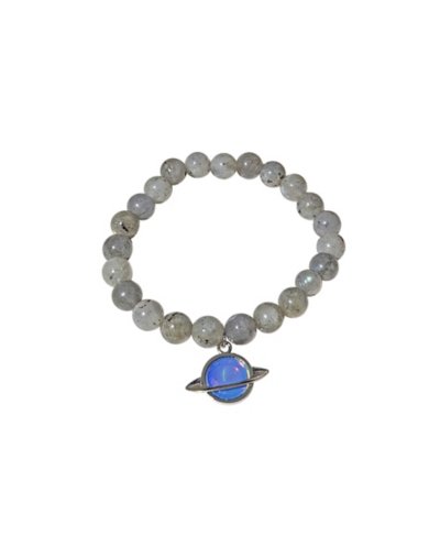 Semi-Precious Stone Saturn Bracelet