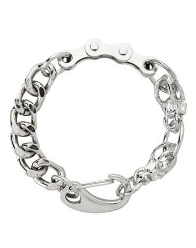 Skull Bike Chain Bracelet