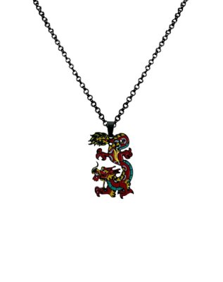 "Black Chain Dragon Necklace"