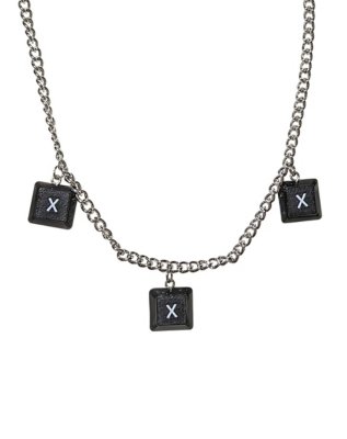 "Black XXX Keycaps Chain Necklace"