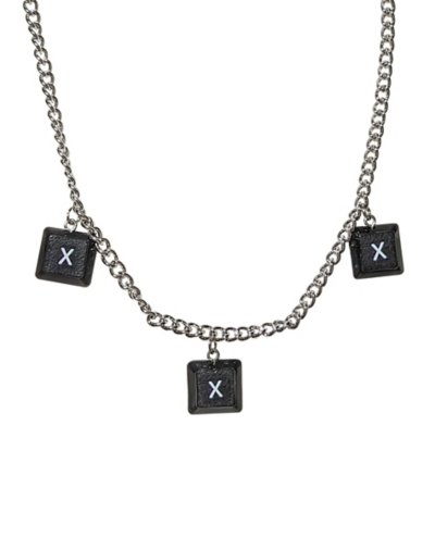 Black XXX Keycaps Chain Necklace