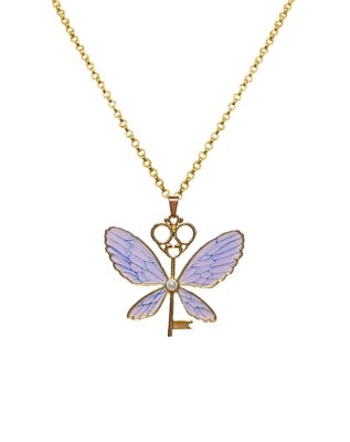 "Goldtone Fairy Key Necklace"