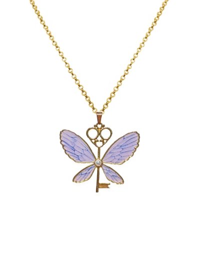 Goldtone Fairy Key Necklace