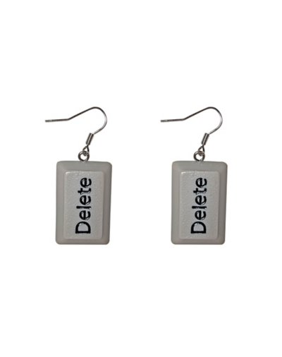 Delete Keycap Dangle Earrings