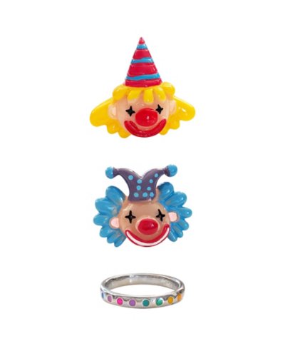 Multi-Pack Clown Rings - 3 Pack