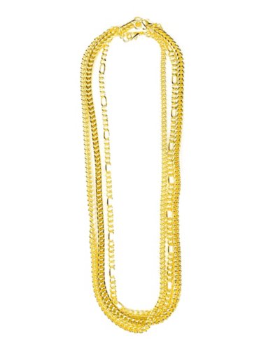 Goldtone 3 Piece Chain Necklace