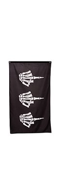 "Skeleton Middle Finger Flag"