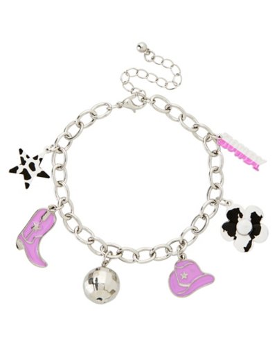 Pink Disco Cowgirl Charm Bracelet