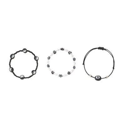 Mult-Pack Yin Yang 8 Ball Bracelets - 3 Pack