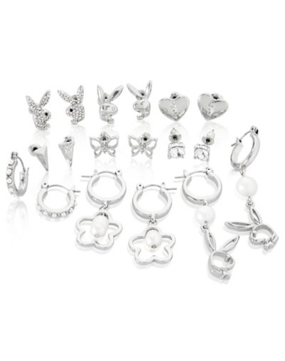 Multi-Pack Playboy Charm Earrings - 9 Pair