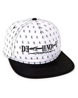 "Black and White Death Note Snapback Hat"