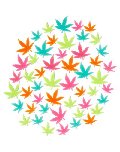 Multi-Pack Black Light Leaves - 50 Pack