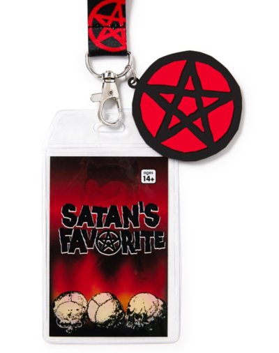 Black and Red Satan&#039;s Favorite Lanyard