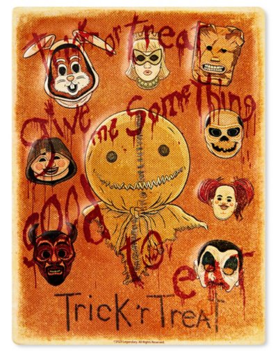 "Trick 'r Treat Masks Metal Sign - Trick 'r Treat"