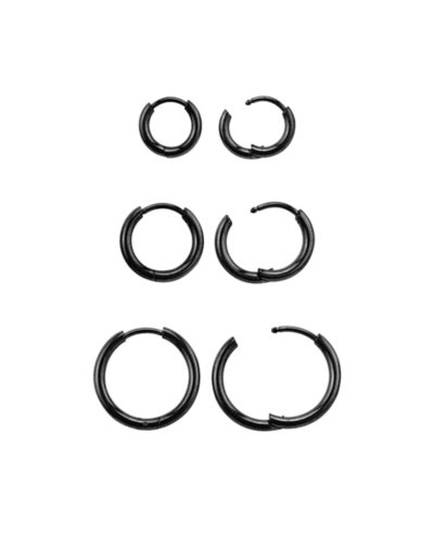 Multi-Pack Huggie Hoop Earrings 3 Pair - 18 Gauge