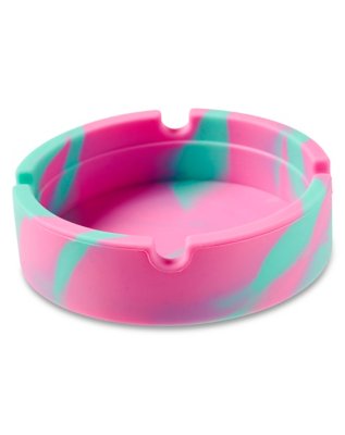 "Pink and Aqua Tie Dye Silicone Ashtray"