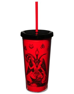 "Baphomet Cup with Straw - 20 oz."