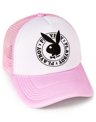 "Playboy Pink Badge Trucker Hat"