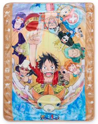 "Straw Hat One Piece Fleece Blanket"