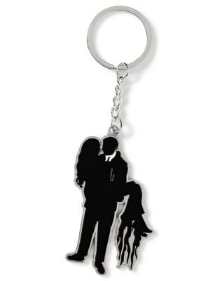 "Morticia and Gomez Silhouette Keychain - The Addams Family"