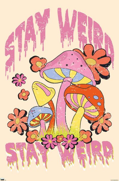 Stay Weird Mushroom Poster