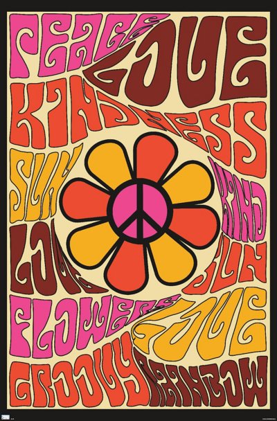 Peace Love and Kindness Poster